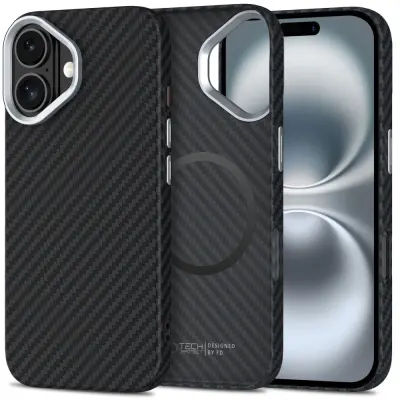 OVITEK TECH-PROTECT ION CARBON ZA MAGSAFE IPHONE 16 MAGNETNI KOMPOZIT