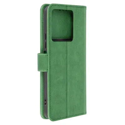Torbica s preklopom za Xiaomi Redmi Note 13 5G Portfelj podpore za videoposnetke, Zelena