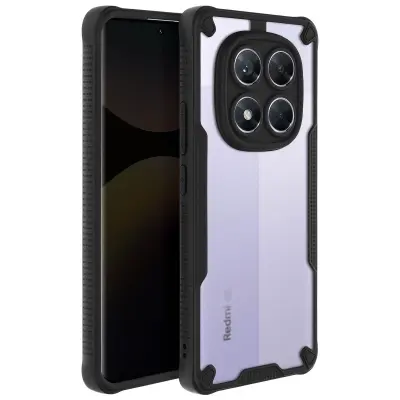 Odporen na udarce ovitek za Redmi Note 14 Pro in 14 Pro Plus Protiudaren mat hrbet, Črna