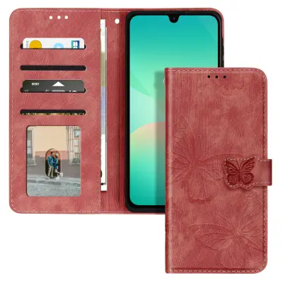 Ohišje Butterfly za Samsung Galaxy A26 Wallet and Video Holder, Rose clair