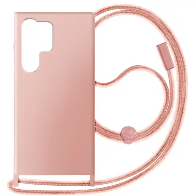 Vrvno ohišje za Samsung Galaxy S24 Ultra Serija Corda, Rose clair
