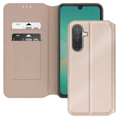 Ohišje za Samsung Galaxy A26 Zaklopka Kartica Holder and Video Holder, Zlata