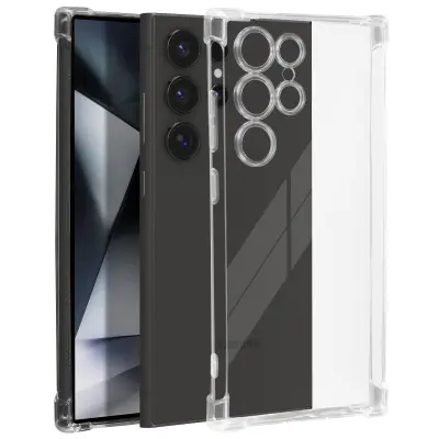 Ohišje za Samsung Galaxy S24 Ultra Odporno na udarce, ojačani vogali, prilagodljivo, Prozorno