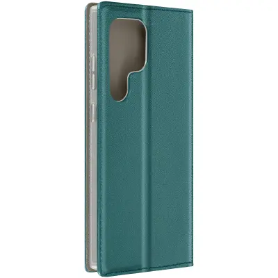 Torbica za Samsung Galaxy S24 Ultra Imetnik kartice Flap Support, Temno zelena
