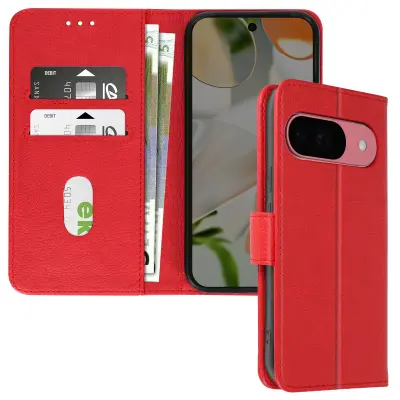Ohišje za Google Pixel 9 in 9 Pro Clapet Wallet and Video Holder, Rdeča