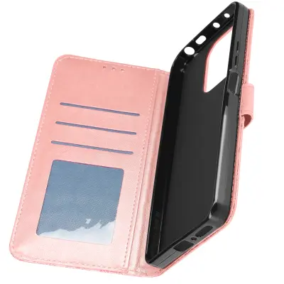 Torbica s preklopom za Xiaomi Redmi Note 13 4G Portfolio podpore za videoposnetke, Roza