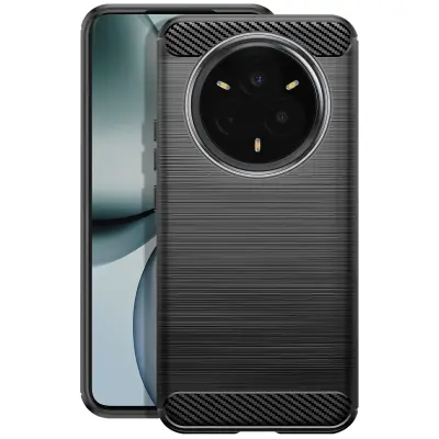 Ohišje za Realme 14 Pro Silikonsko oblikovanje Brushed Carbon, Črna