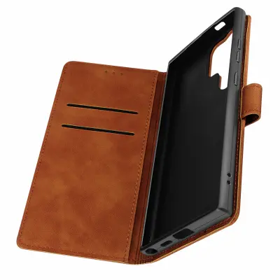 Ovitek za Samsung S24 Ultra Wallet Flip Video Support, Kamel