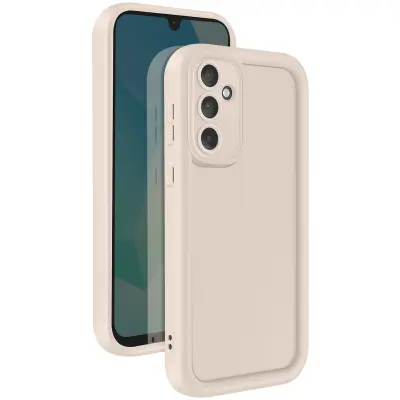 Ohišje za Samsung Galaxy A35 Silikon Mehak dotik Dvignjene meje, Bež
