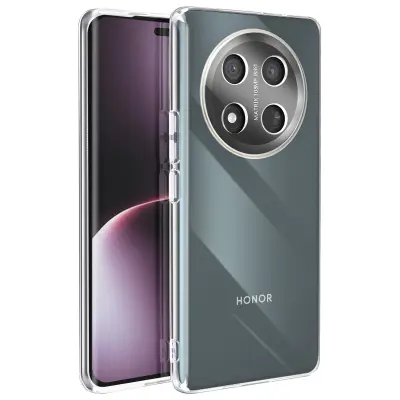 Ohišje za Honor Magic 7 Lite Obris Silikonski akrilni hrbet, Prozorno