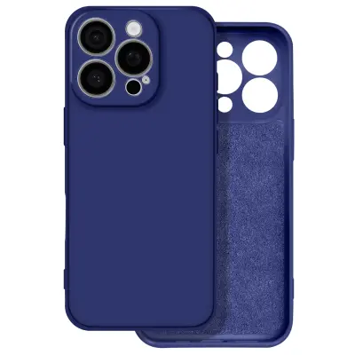 Ohišje za iPhone 16 Pro Soft Touch Mat Silikonsko prilagodljivo, Modra noč