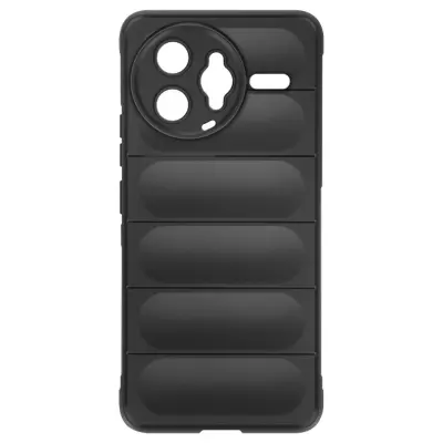 Ohišje za Xiaomi Poco F7 Pro / F7 Ultra s silikonsko reliefno teksturo, Črna