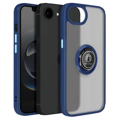 Ohišje za iPhone 16e Magnetic Ring, Modra