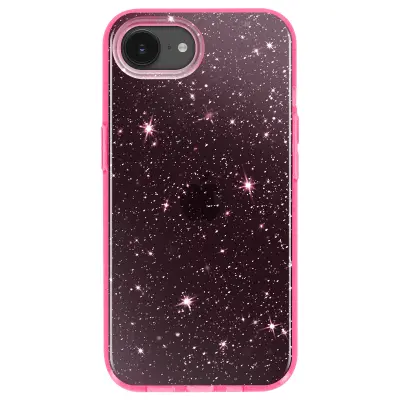 Ohišje z bleščicami za iPhone 16e Hybride Design Glamour, Roza