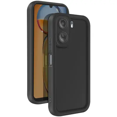 Ohišje za Xiaomi Redmi 13C Silikonsko Mehak dotik z dvignjenimi robovi, Črna