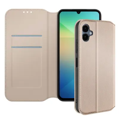Ohišje za Samsung Galaxy A06 Clapet Card and Video Holder, Zlata
