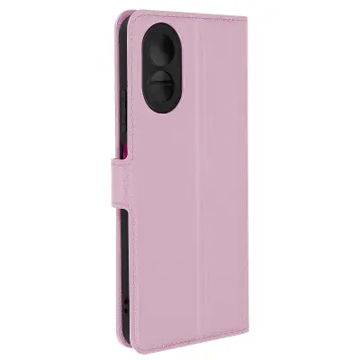 Torbica za Oppo A38 Clair Clapet Portefeuille Fonction Support Stand, Rose clair