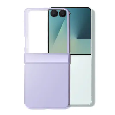 Ovitek za Galaxy Z Flip 7 Soft-Touch z ojačanim tečajem, Vijolična