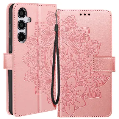 Torbica s preklopom za Samsung Galaxy A35 5G Nosilec videoposnetka Clap Wallet, Roza