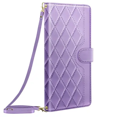 Ohišje za Samsung Galaxy A16 Wallet Losange pattern, Vijolična