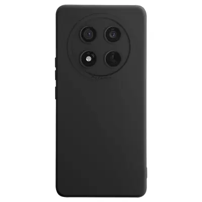 Ohišje za Honor Magic 7 Lite Silikonsko gladko zaščiteno pred blokado kamere, Črna
