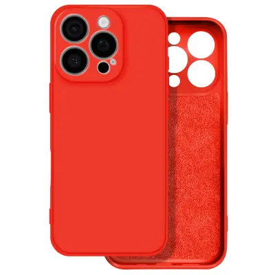 Ohišje za iPhone 16 Pro Max Soft Touch Mat Silikonsko prilagodljivo, Rdeča