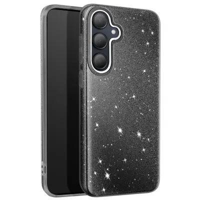 Ohišje z bleščicami za Samsung Galaxy A35, silikonsko, ultra tanko, Črna
