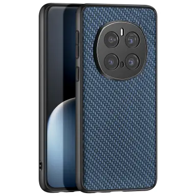 Karbonsko ohišje za Honor Magic 7 Pro Silikon Obris Woven Leather, Modra