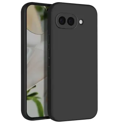 Ovitek za Google Pixel 9a silikonski mehki mat, Črna