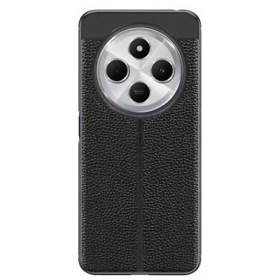 Ohišje za Xiaomi Redmi 14C Silikonsko zrnato usnje, Črna