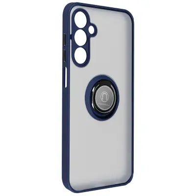 Ovitek za Samsung Galaxy A25 5G Kovinski obroč s podporo za funkcijo, Modra noč