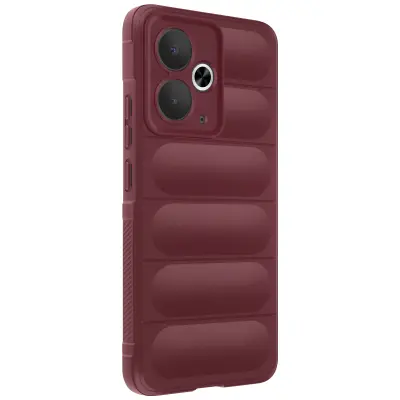 Ohišje za Realme 14T protikapljajoče silikonsko, Bordeaux
