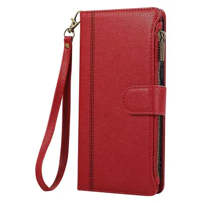 Zadeva za Galaxy A56 z zadrgo in snemljivim ramenskim pasom, Rdeča