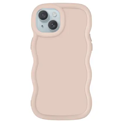Ohišje za iPhone 15 Silikonsko protipotresno ohišje serije Candy, Bež