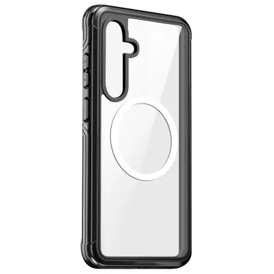Ohišje za Samsung Galaxy S24 Bi-material z vogali, odpornimi na udarce, Črna