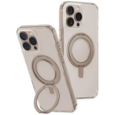 UNIKATEN OVITEK SWIVIX ZA IPHONE 16 PRO MAX S STOJALOM 360 ZLATO PROZOREN