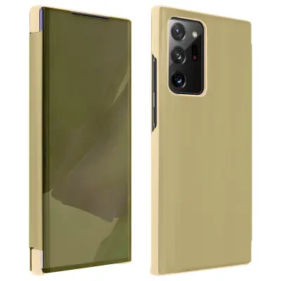 Samsung Galaxy Note 20 Ultra Clamshell Ohišje prosojno zrcalo Video držalo zlato, Zlata