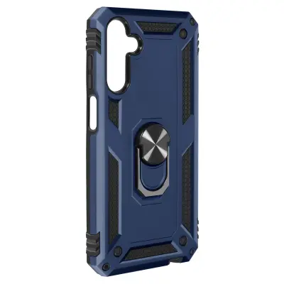 Ohišje za Samsung Galaxy A15 5G Hibrid s podpornim obročem, Modra noč