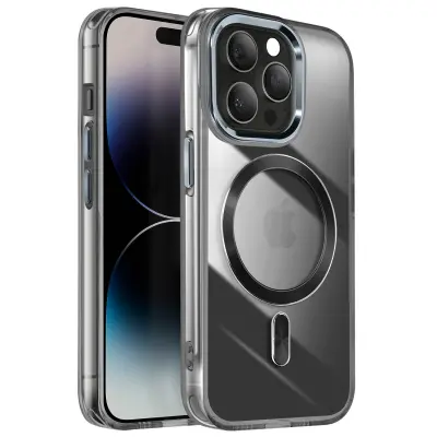 Ohišje MagSafe za iPhone 14 Pro Max Crystal Color Back, Črna