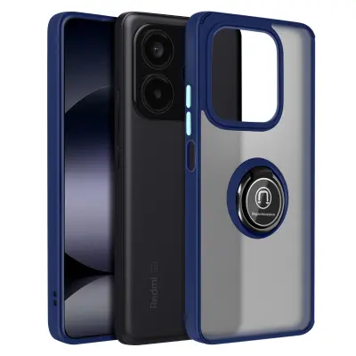 Ohišje za Xiaomi Redmi Note 14 5G s podporo videoposnetkom Ring, Modra noč