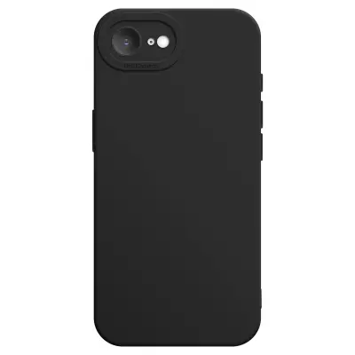 Ohišje za iPhone 16e Silikonsko gladko zaščiteno ohišje za kamero, Črna