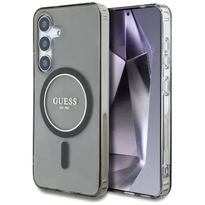 GUESS OVITEK GLITTER CIRCLE CLASSIC LOGO ZA MAGSAFE ZA SAMSUNG GALAXY S25