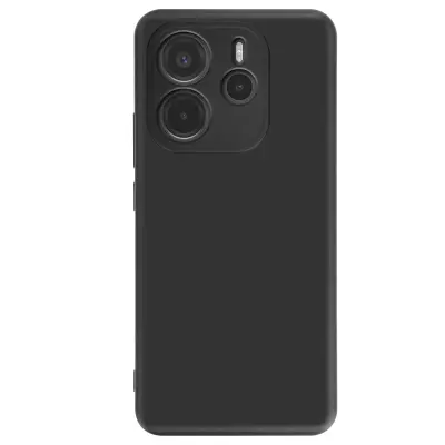 Ovitek za Xiaomi Redmi Note 14 4G iz mehkega silikona, mehak na dotik, odporen na olje, Črna