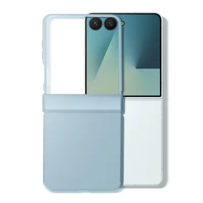 Ovitek za Galaxy Z Flip 7 Soft-Touch z ojačanim tečajem, Modra