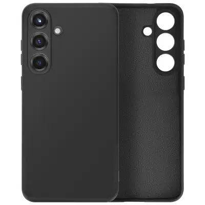 Ohišje za Samsung Galaxy S25 Plus poltrdno Soft-touch proti praskam, Črna
