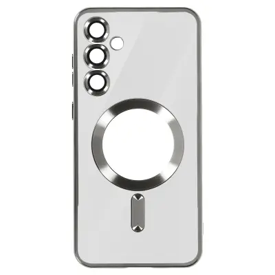 Magsafe ohišje za Samsung Galaxy S24 Plus Chrome, Srebrna