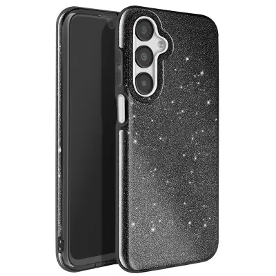 Ohišje z bleščicami za Samsung Galaxy A16 Odporen na udarce Glitter, Črna