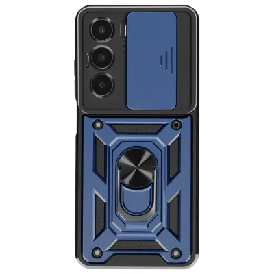 Ohišje za Realme C75 in 14x Magnetic Ring Camera Protection, Modra