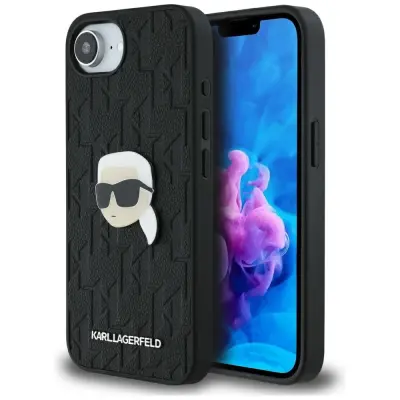 ETUI KARL LAGERFELD MONOGRAM KARL HEAD PIN ZA IPHONE 16E LUKSUZNA ZAŠČITA