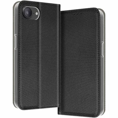 Ohišje za iPhone 16e Clapet Magnetno držalo za kartice, Črna